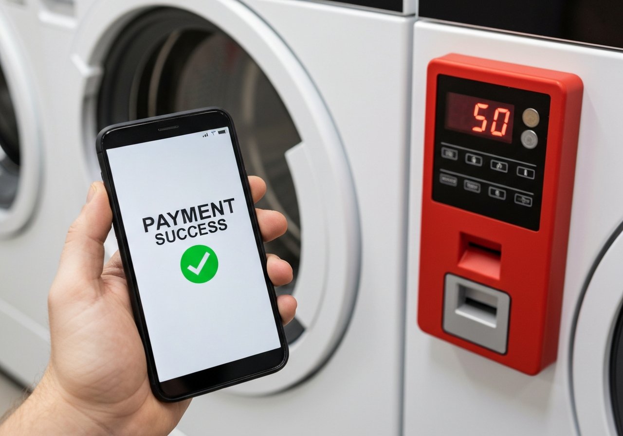 ลงทุนร้านซักผ้าหยอดเหรียญ แบบไร้เงินสด